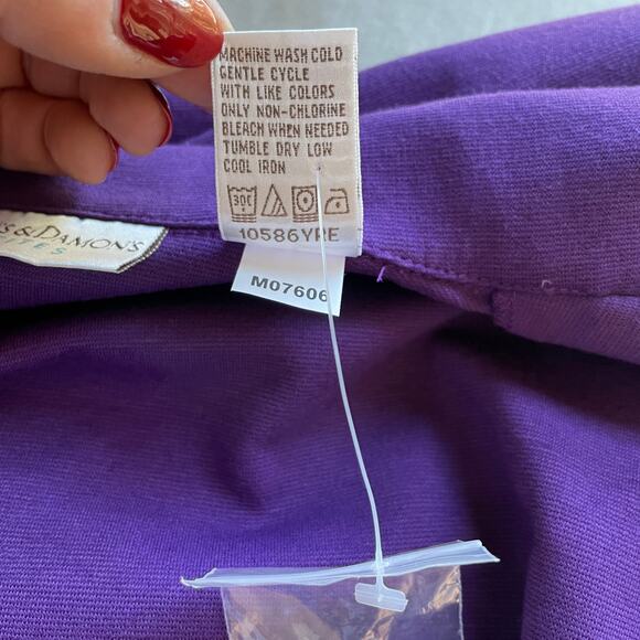 Drapers & Damons Womens Dress Suit Two Piece Sheath Blazer Purple Size PXL - Picture 10 of 12